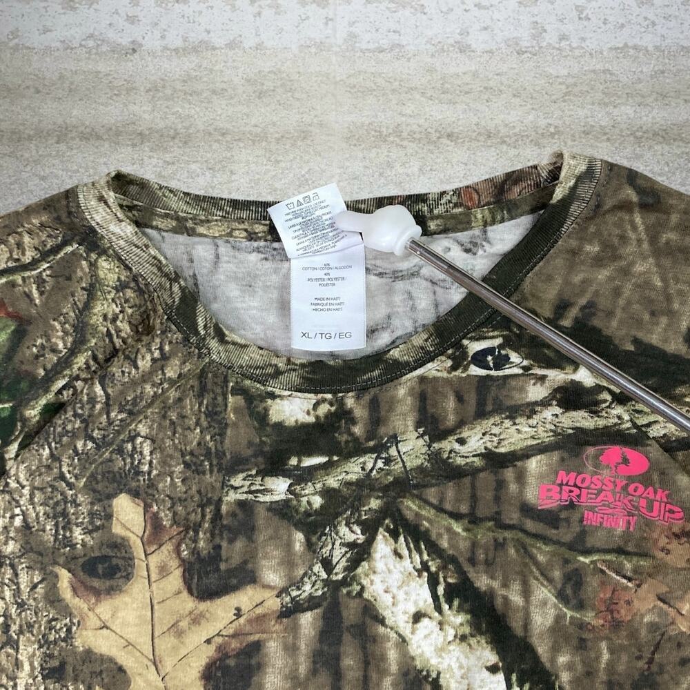Vintage Y2K Mossy Oak Shirt Womens XL Hunting Camo Short Sleeve Woodland NWT - Picture 5 of 5